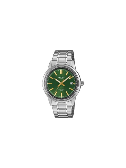 Muški Casio Edifice sat sa zelenim brojčanikom, kućištem od 38 mm i čeličnom narukvicom. Klasičan dizajn sa sportskim duhom. Originalan sat, naruči online!