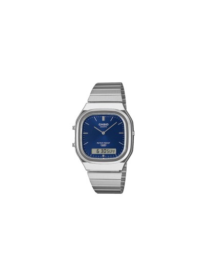 Casio unisex sat od nerđajućeg čelika u srebrnoj boji sa štopericom, alarmom i drugom vremenskom zonom. Ovlašćeni prodavac. Naruči online!