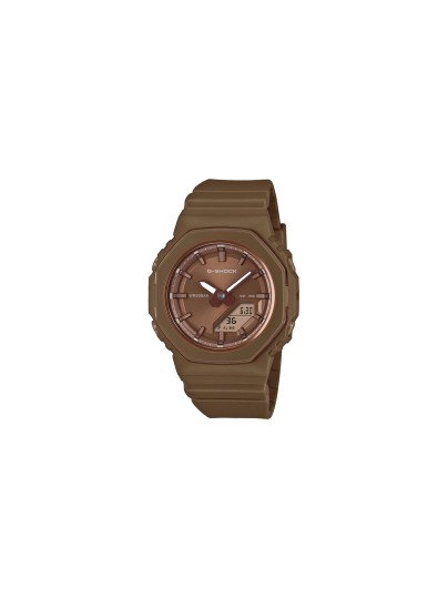 Ženski G-SHOCK analogno-digitalni sat u braon boji sa gumenim kućištem i narukvicom. Kvarcni mehanizam i vodootpornost do 200 m. Naruči online!