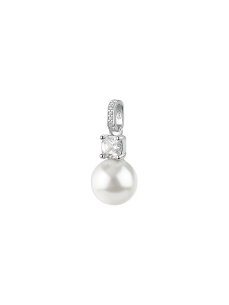 Fancy Infinite White Srebrni Privezak – Cirkon i Biser